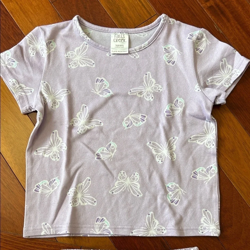 Falls Creek Kids Pajama Set - Lavender and Cream